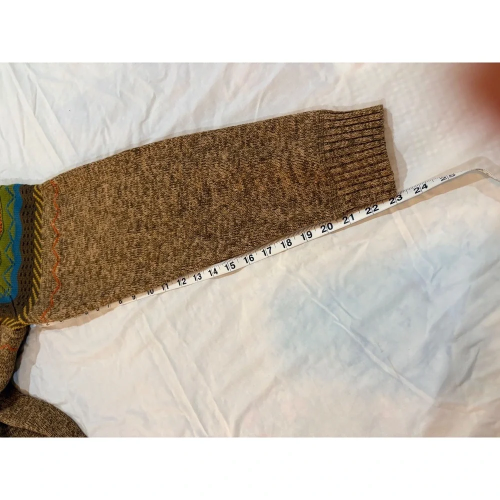 Territory Ahead Men's Sweater XL Brown Blue Green Colorful Knit‎ Crewneck